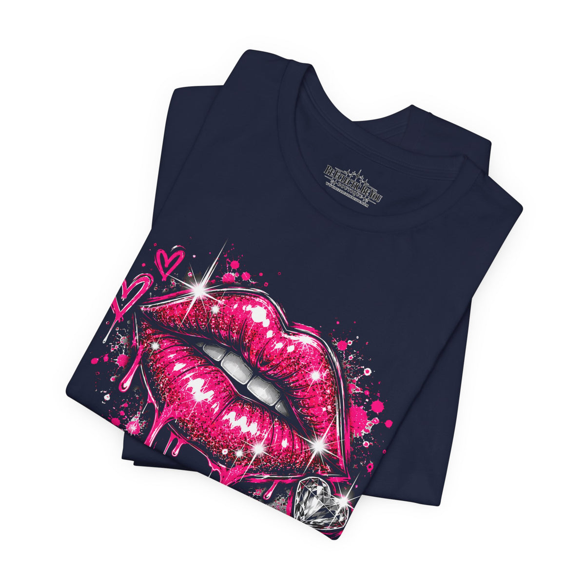 Kiss Lips Graphic Tee Sparkly