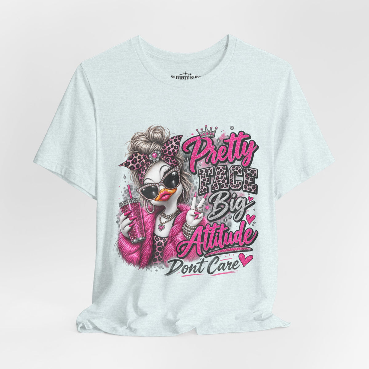 Pretty with a Big Attitude Don’t Care Graphic T-Shirt