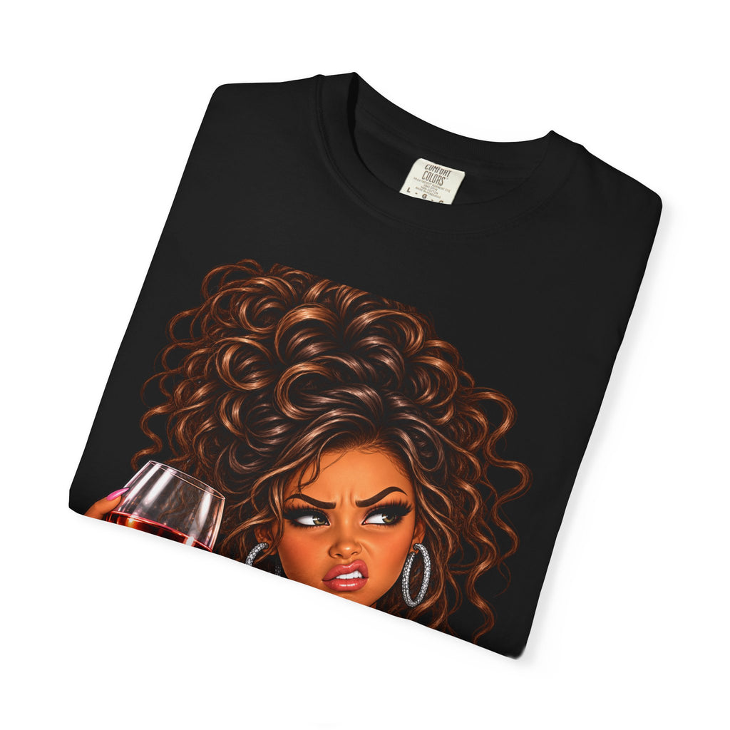Sassy Curly Girl Wine T-Shirt