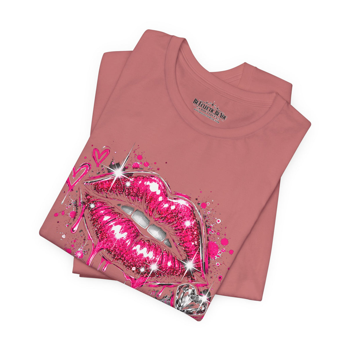 Kiss Lips Graphic Tee Sparkly