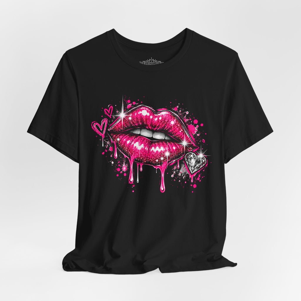 Kiss Lips Graphic Tee Sparkly