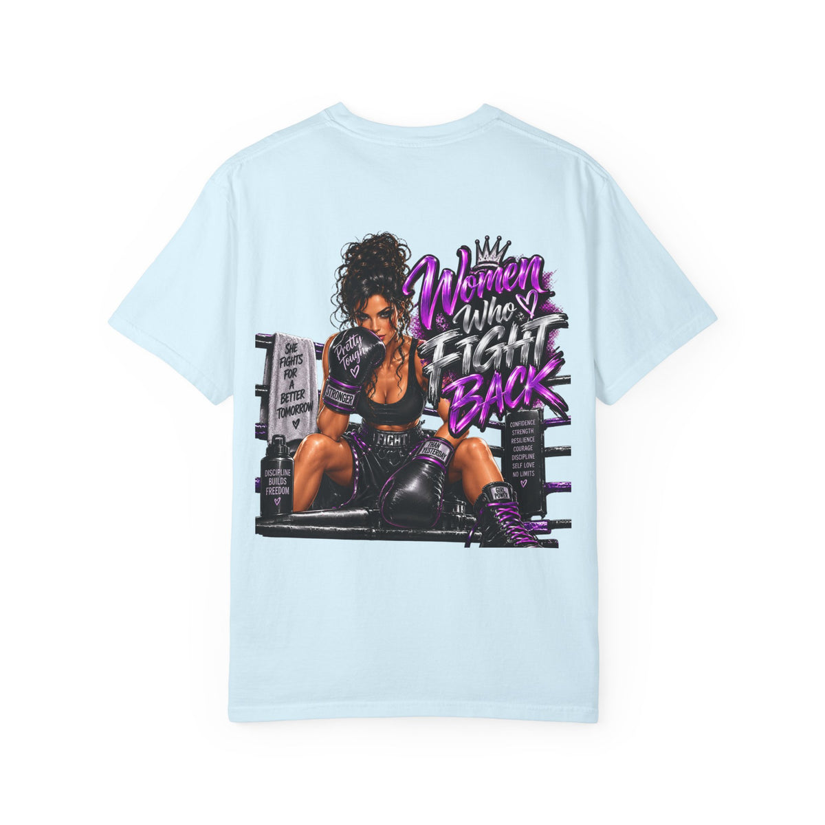 Women Who Fight Back T-Shirt — Boxing Graphic Tee for Strong Women