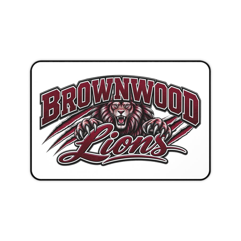 Brownwood Lions Desk Mat — School Mascot Mouse Pad for Students & Alumni