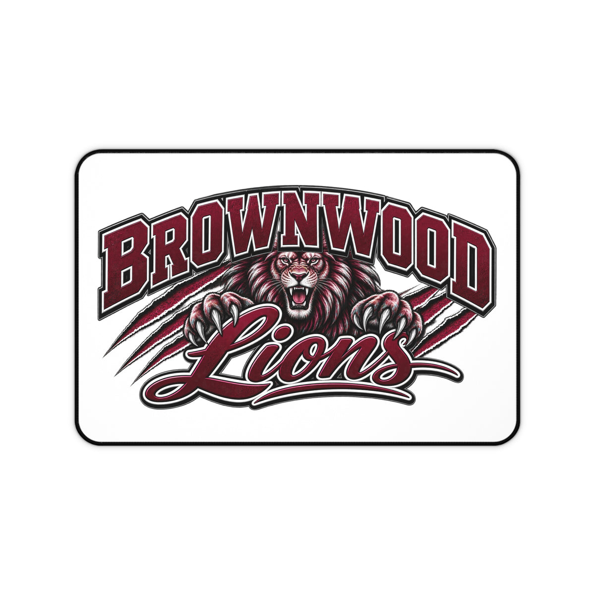 Brownwood Lions Desk Mat — School Mascot Mouse Pad for Students & Alumni