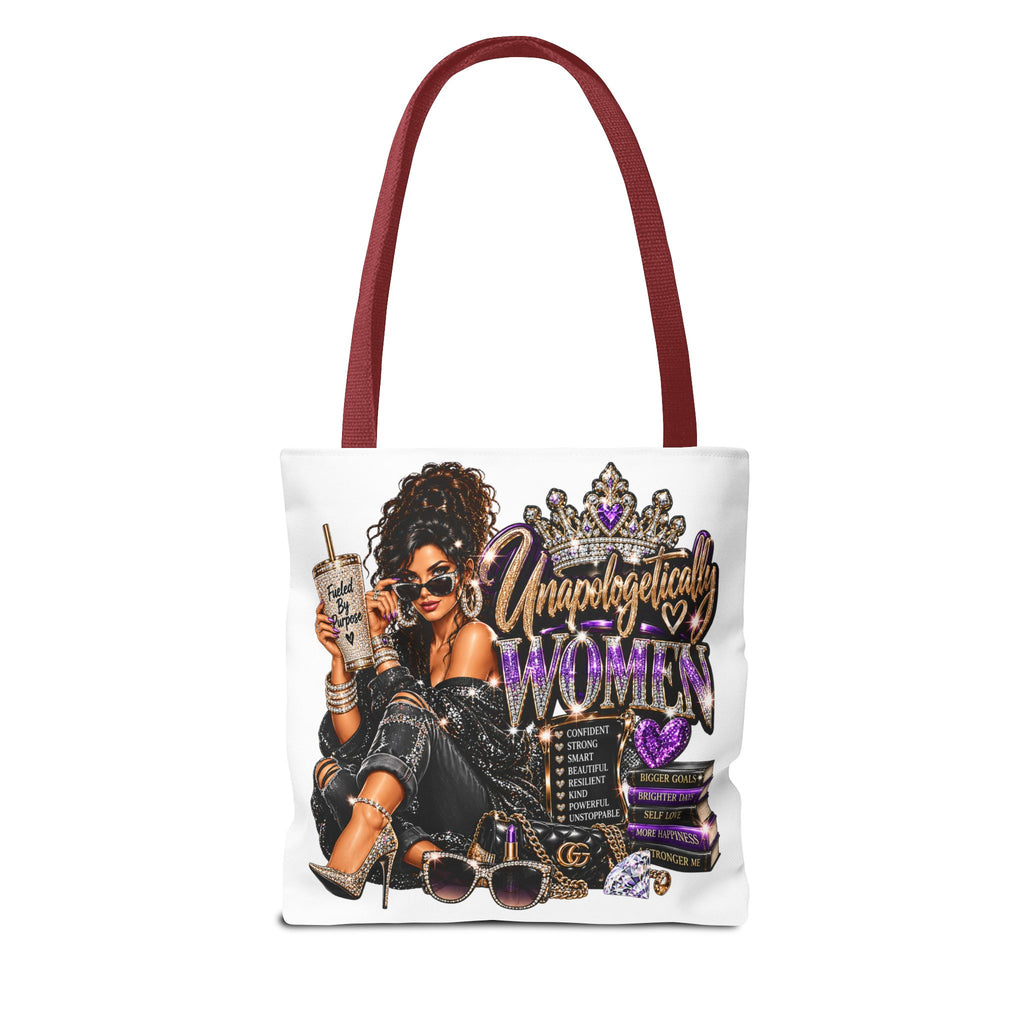 Unapologetically Woman Tote Bag — Empowered Black Queen Graphic Tote