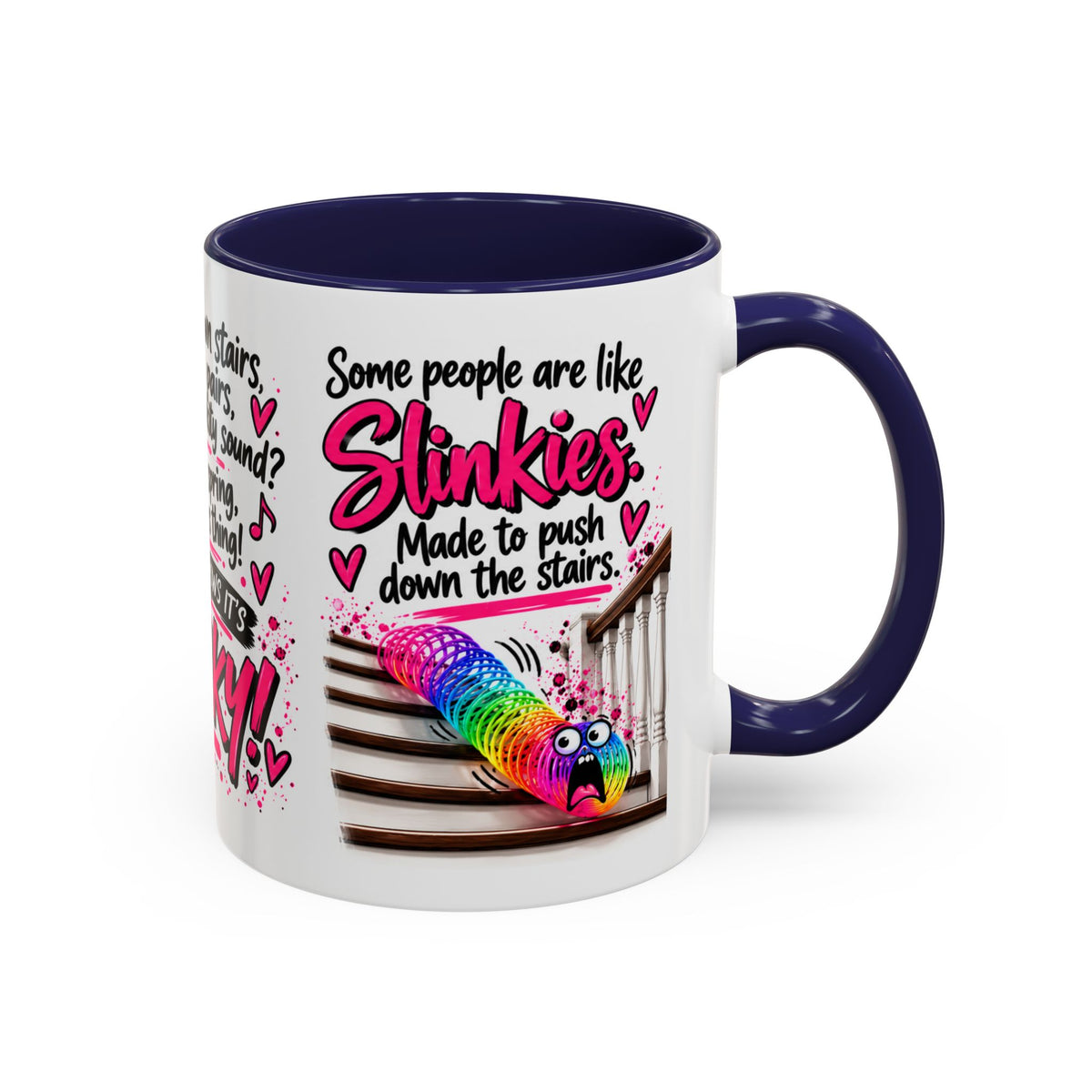 Slinky Coffee Mug — Funny Rainbow Slinky Gift for Friends & Teachers