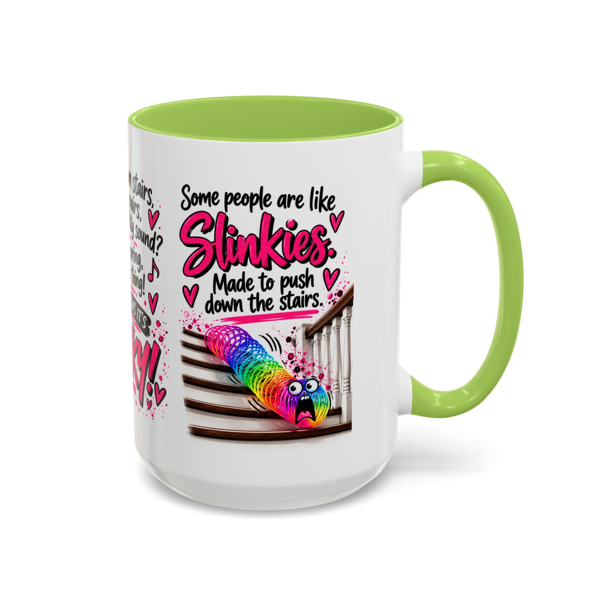 Slinky Coffee Mug — Funny Rainbow Slinky Gift for Friends & Teachers