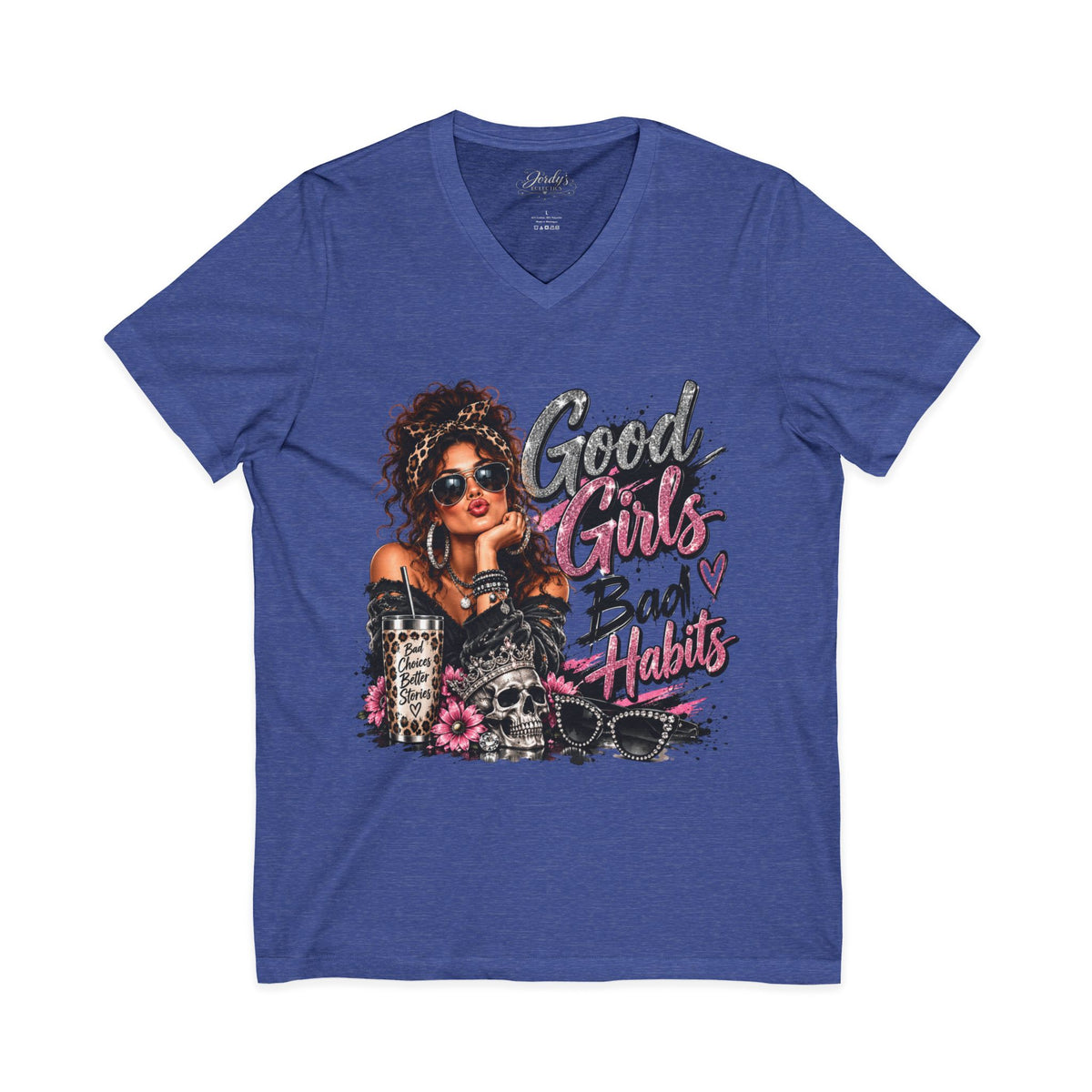 Good Girls Bad Habits V-Neck Tee