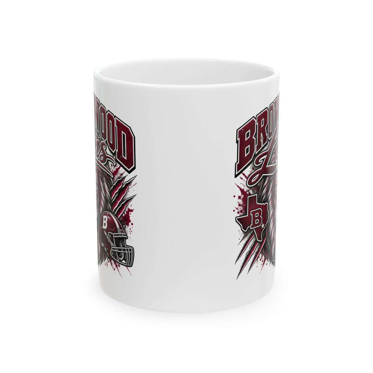 Brownwood Football Helmet Ceramic Mug (11oz, 15oz)