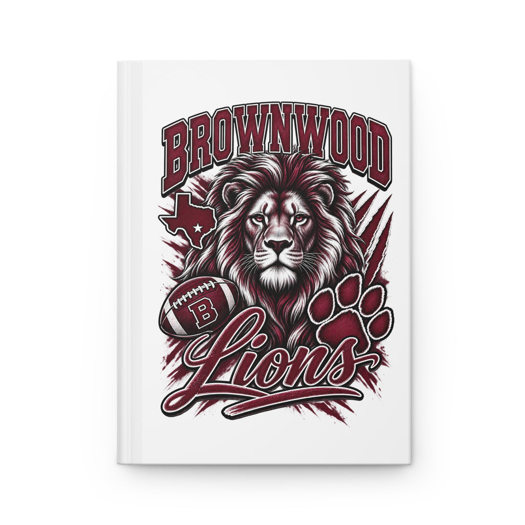 Brownwood Lions Hardcover Journal — Lined Matte School Spirit Notebook