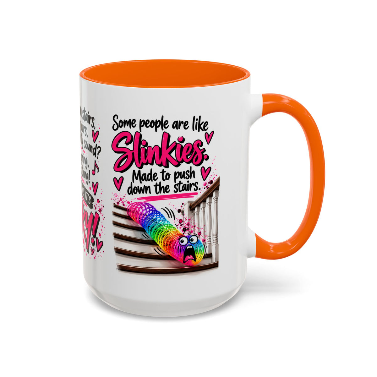 Slinky Coffee Mug — Funny Rainbow Slinky Gift for Friends & Teachers