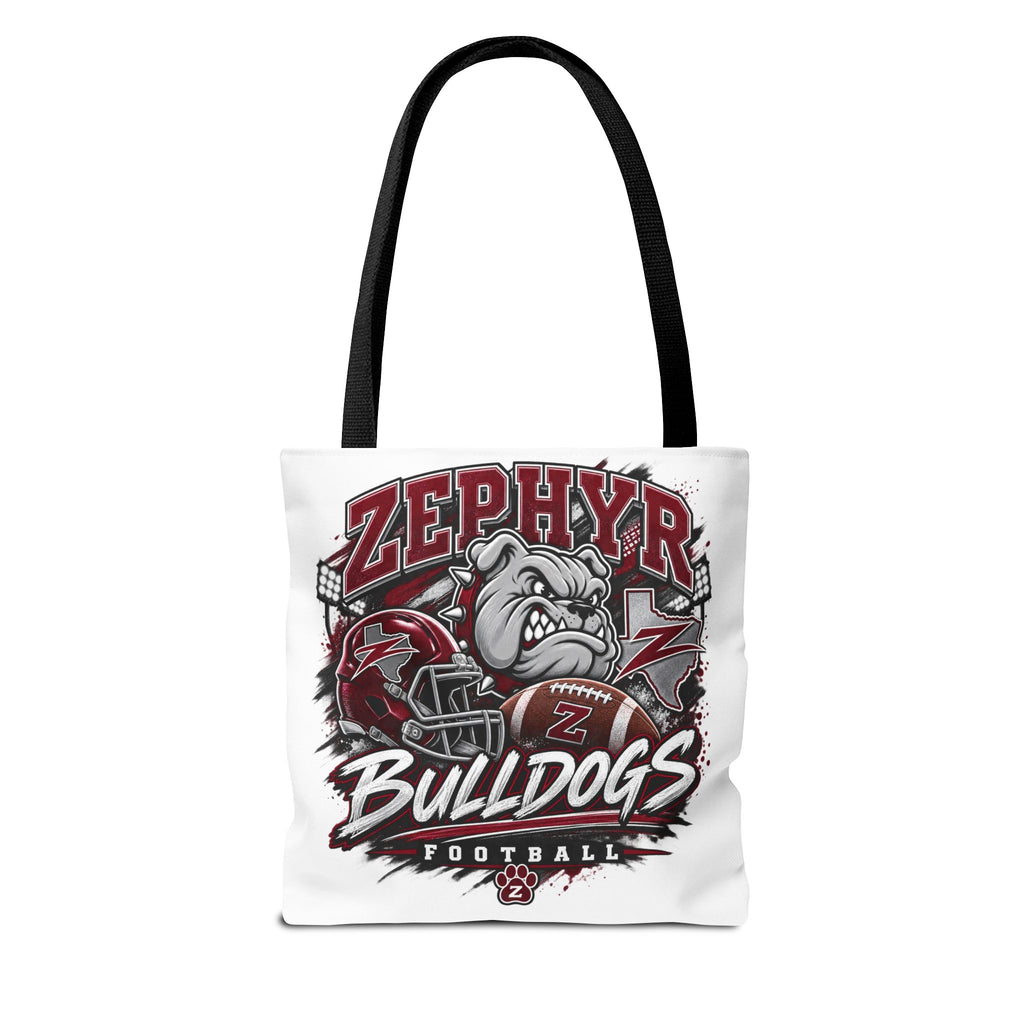 Bulldogs Football Tote Bag — Zephyr Mascot Collegiate Game Day Tote