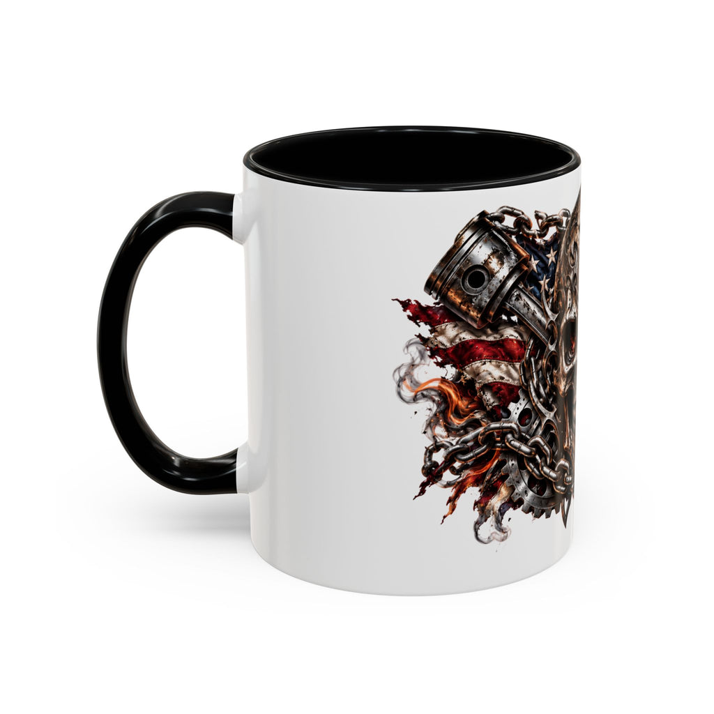 Skull & American Flag Coffee Mug (Accent, 11/15oz)