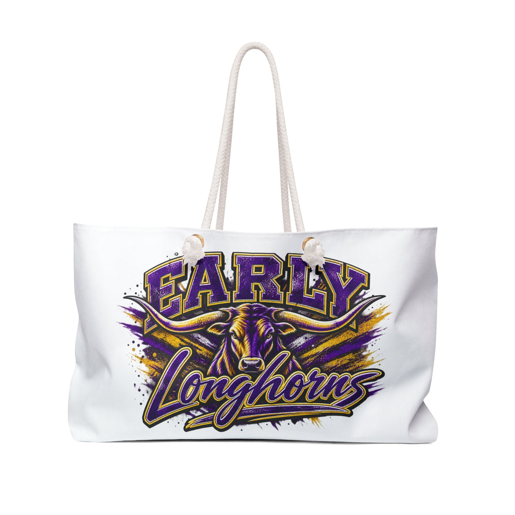 Weekender Bag — Early Longhorns Graphic Travel Tote