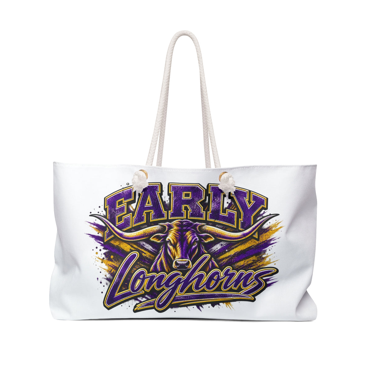 Weekender Bag — Early Longhorns Graphic Travel Tote