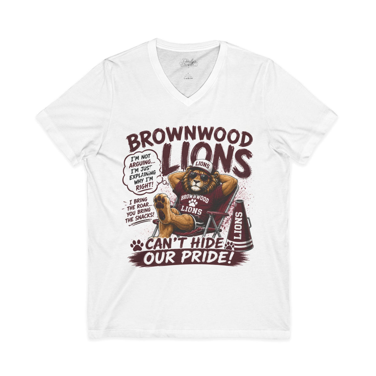 Brownwood Lions "Can't Hide Our Pride" V-Neck Tee