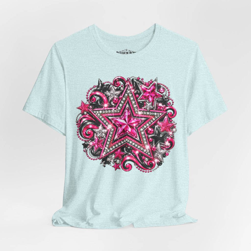 Pink Star Swirl Graphic Tee