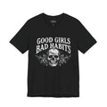 Good Girls Bad Habits Skull Graphic T-Shirt