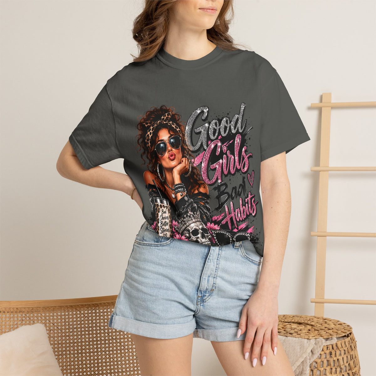 Good Girls Bad Habits Graphic T-Shirt