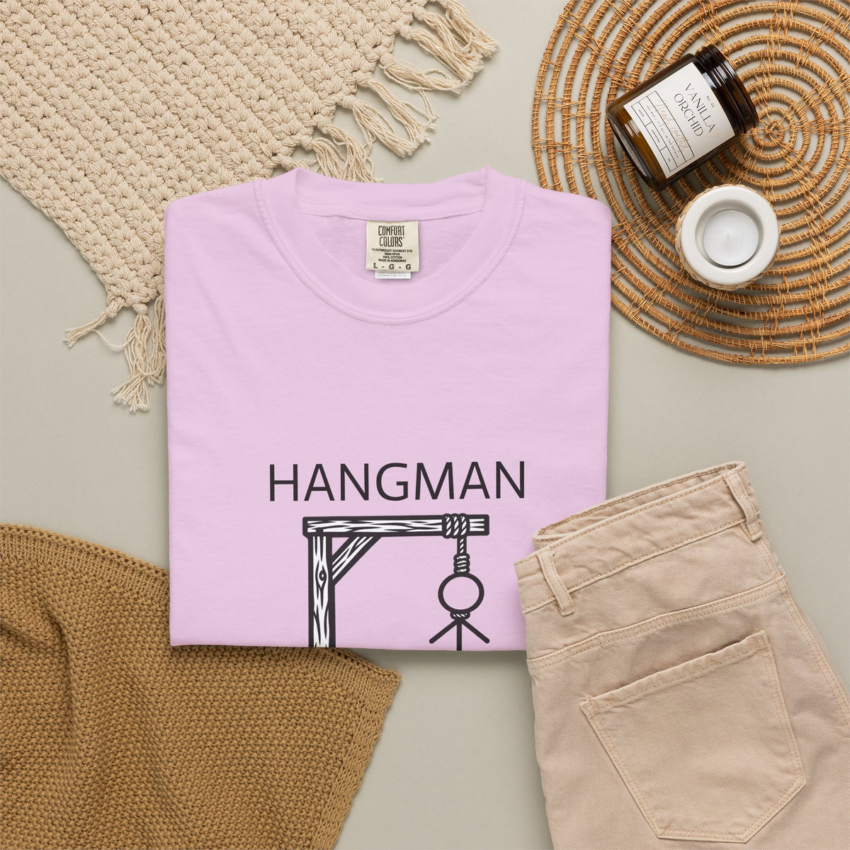 Hangman Game Unisex Garment-Dyed T-shirt
