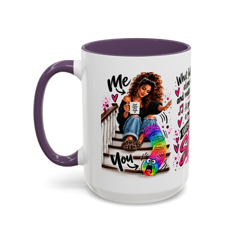 Slinky Coffee Mug — Funny Rainbow Slinky Gift for Friends & Teachers