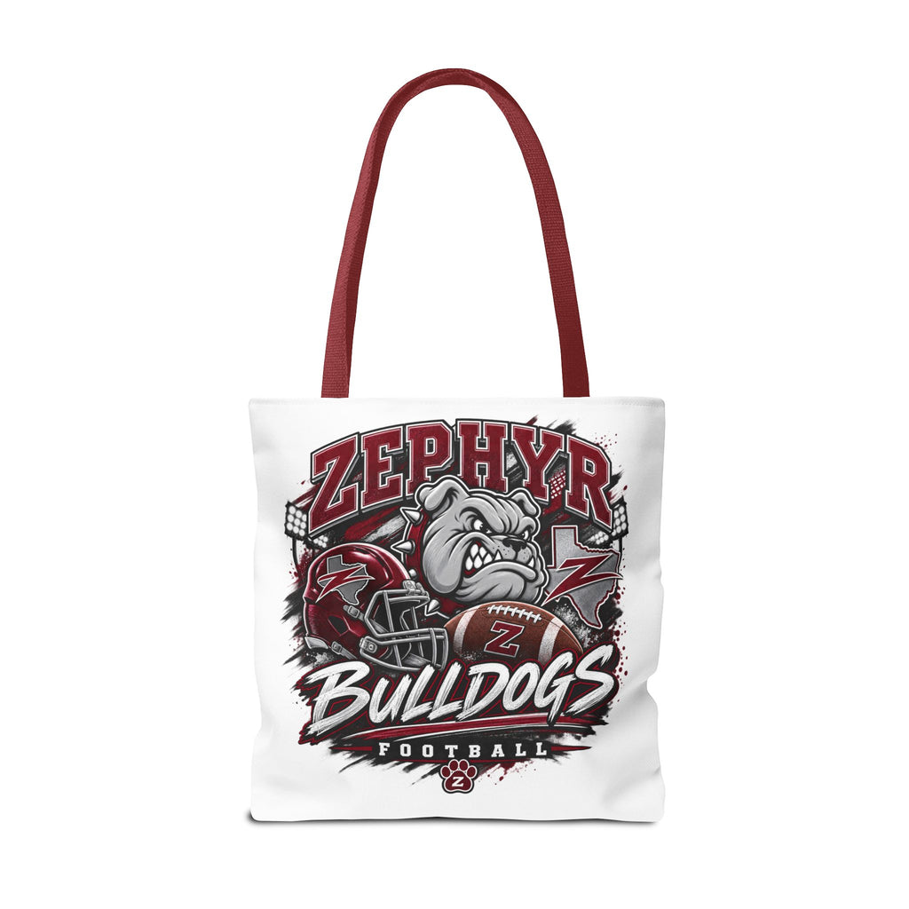 Bulldogs Football Tote Bag — Zephyr Mascot Collegiate Game Day Tote