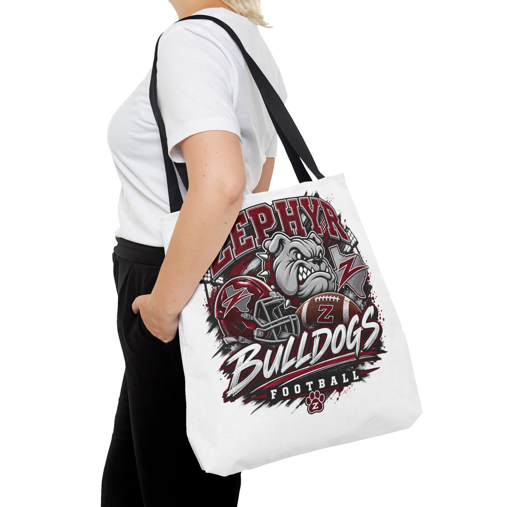 Bulldogs Football Tote Bag — Zephyr Mascot Collegiate Game Day Tote