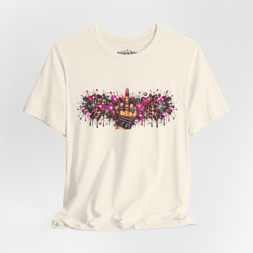 Colorful Rude Finger Graphic Tee