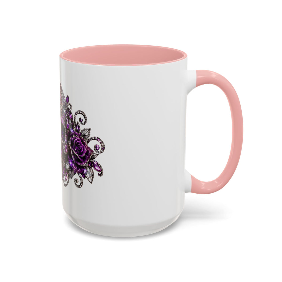 Purple Jeweled Skull Coffee Mug — Gothic Accent Tea Cup