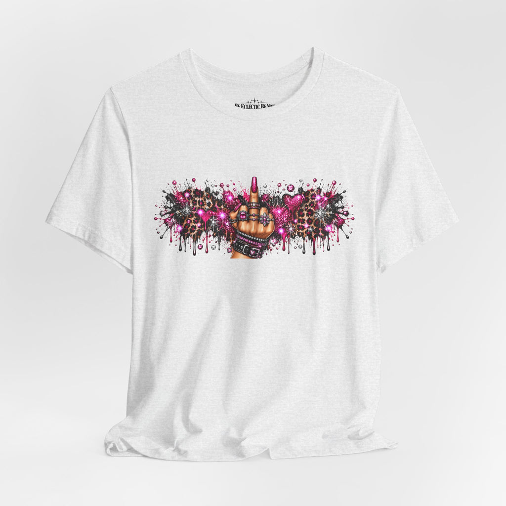 Colorful Rude Finger Graphic Tee