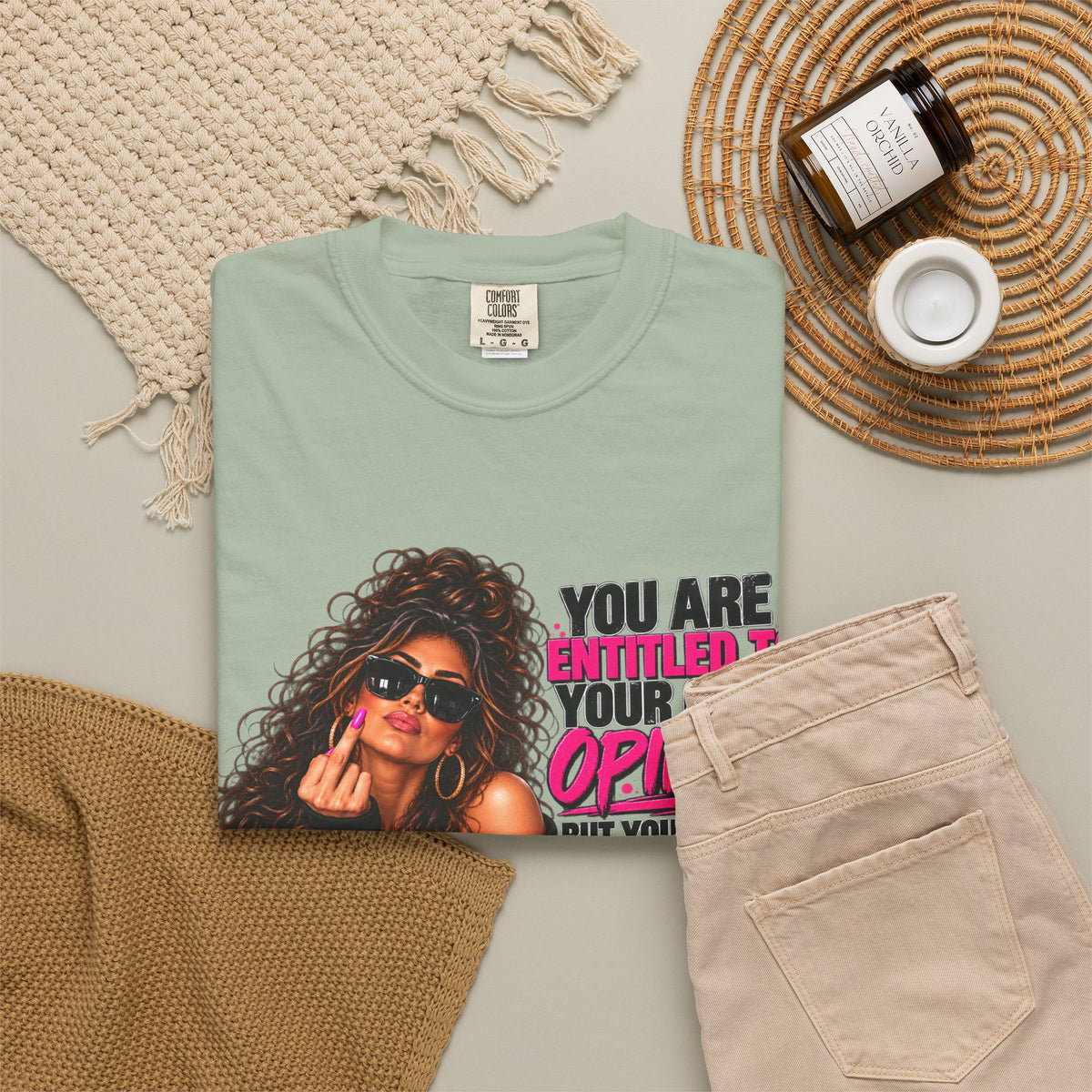T-Shirt — "You Are Entitled to Your Own Opinion" Retro Sassy Graphic Tee