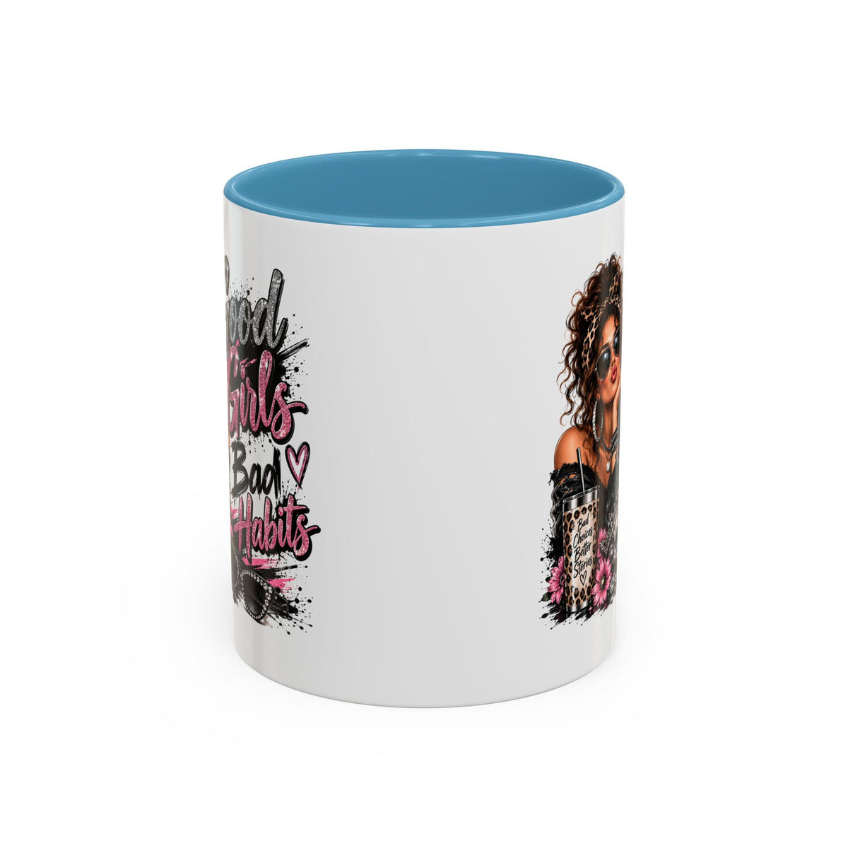 Good Girls Bad Habits Accent Coffee Mug – 11/15oz Stylish Graphic Mug for Trendy Women