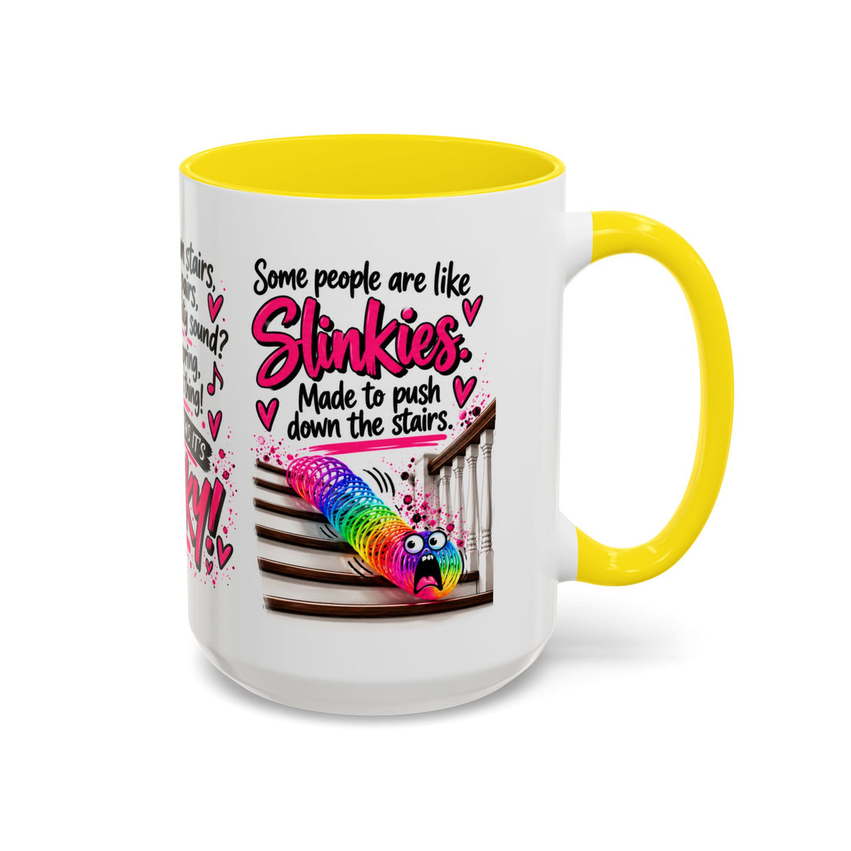 Slinky Coffee Mug — Funny Rainbow Slinky Gift for Friends & Teachers