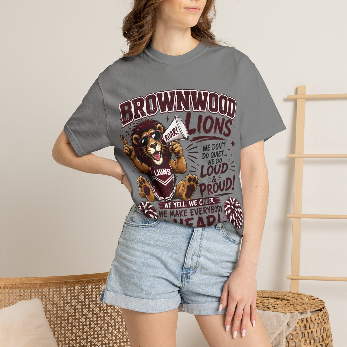 Brownwood Lions School Spirit T-Shirt — "We Don't Do Quiet...We Do Loud & Proud!"