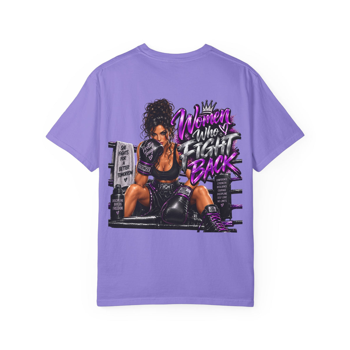 Women Who Fight Back T-Shirt — Boxing Graphic Tee for Strong Women