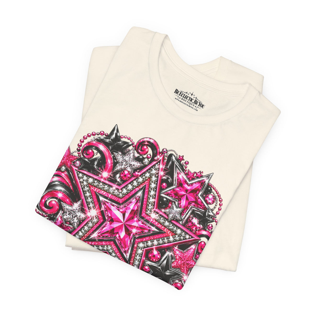 Pink Star Swirl Graphic Tee