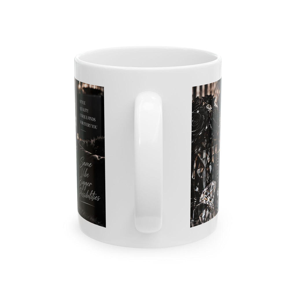 Be Eclectic Be You Ceramic Mug – Inspirational Coffee Cup, “Shop Your Style” Design (11oz, 15oz)