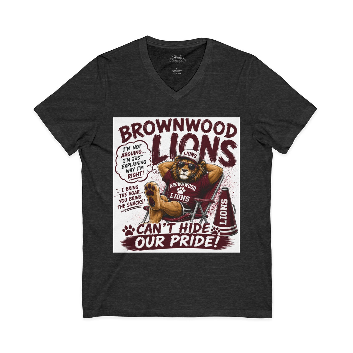 Brownwood Lions "Can't Hide Our Pride" V-Neck Tee