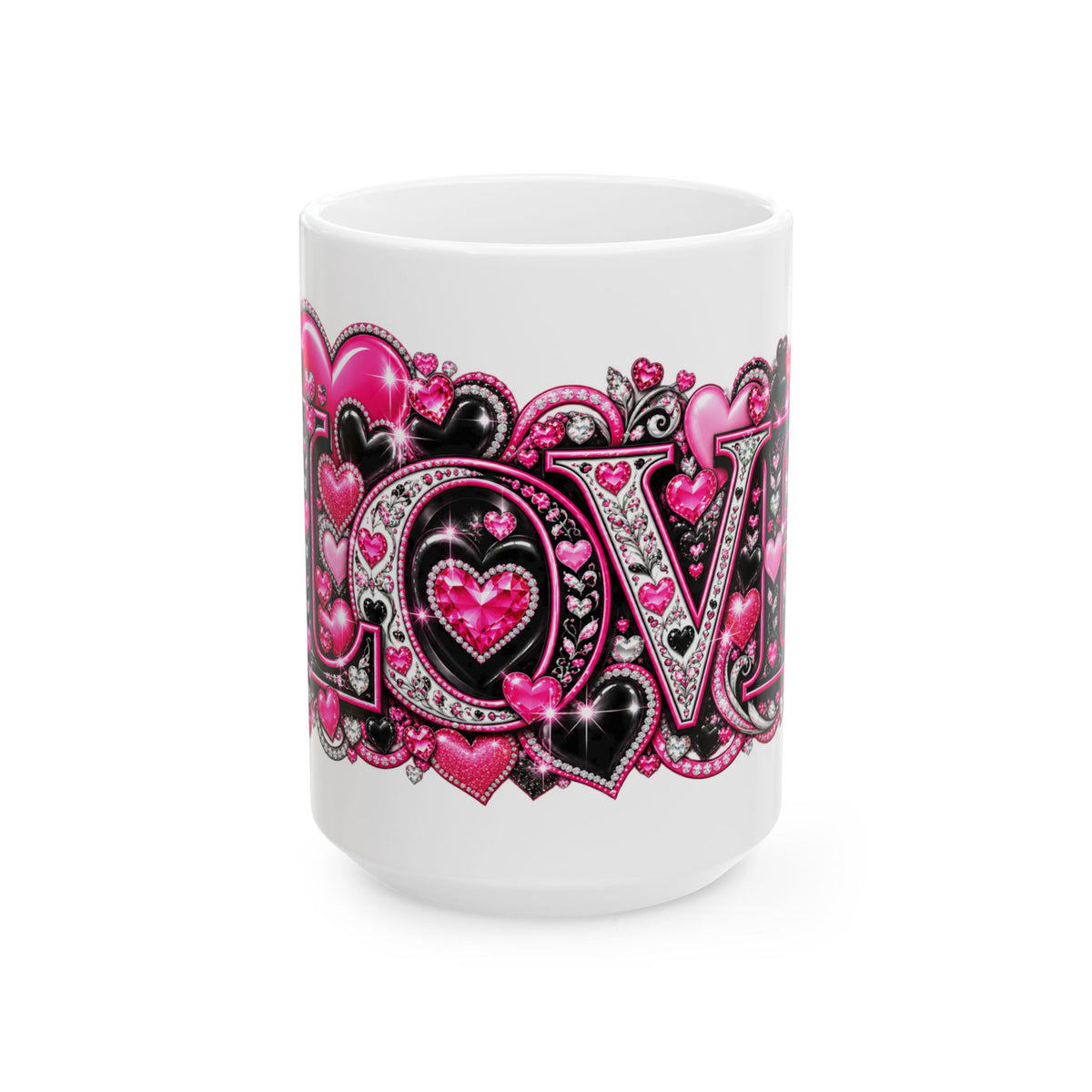 Romantic LOVE Heart Design Ceramic Mug