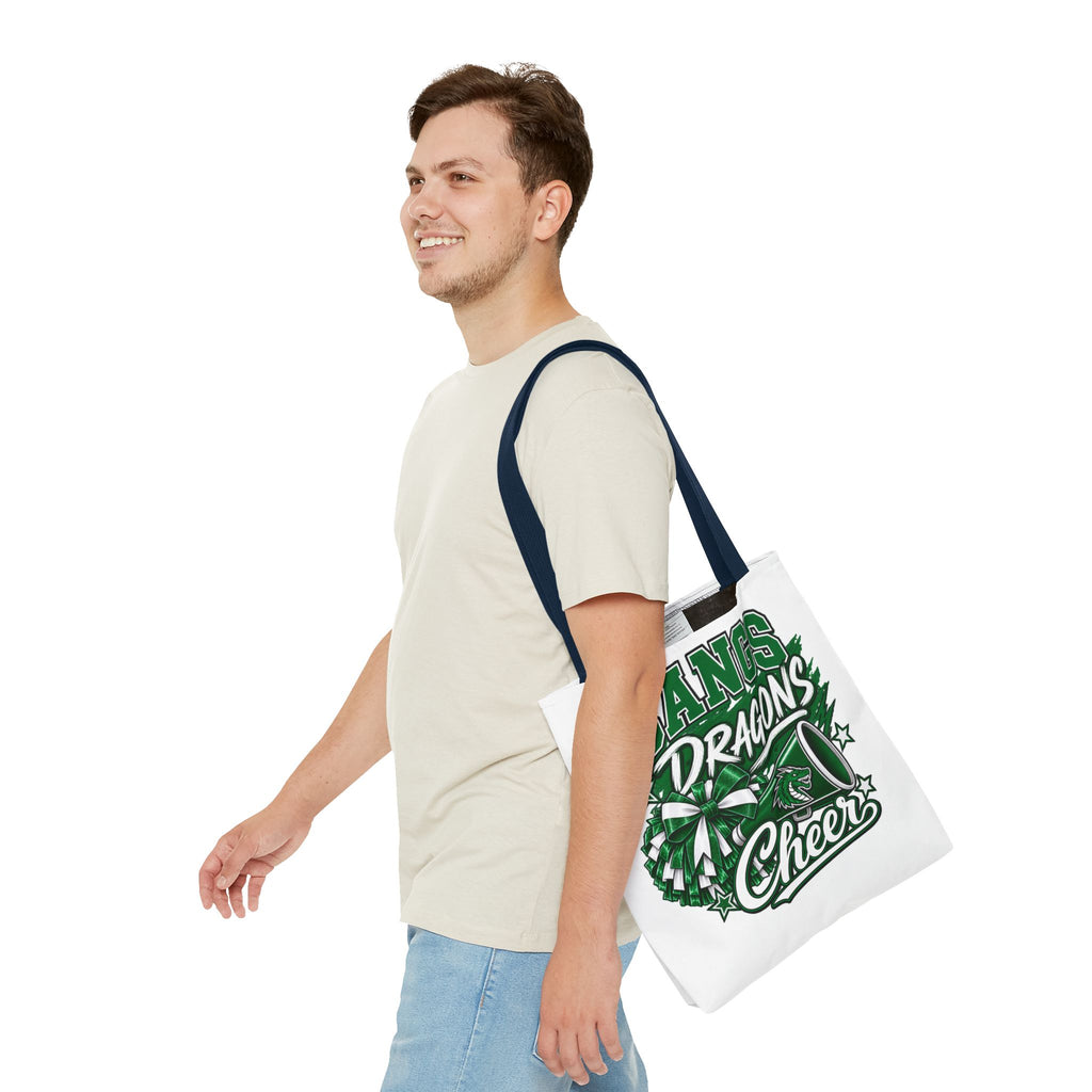 Bangs Dragons Cheer Tote Bag – Pom-Pom & Megaphone School Spirit Tote