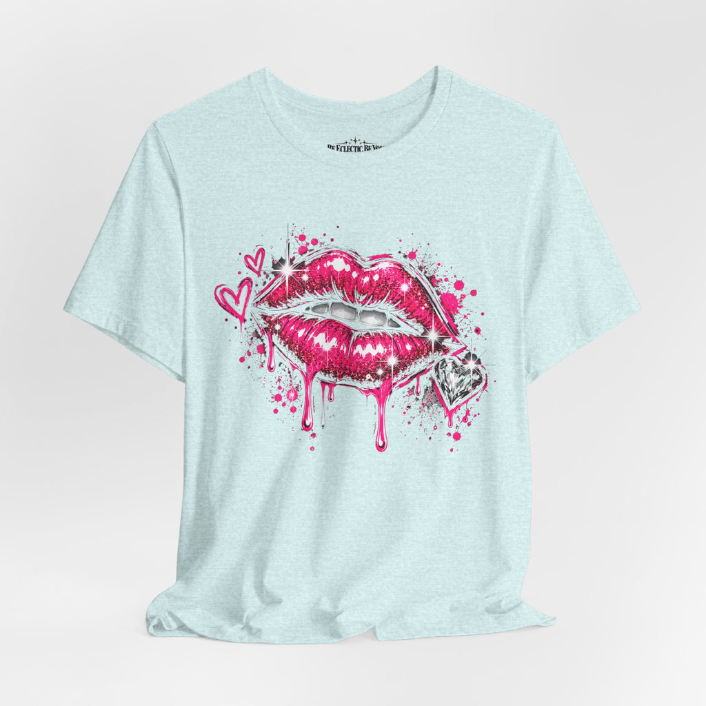 Kiss Lips Graphic Tee Sparkly
