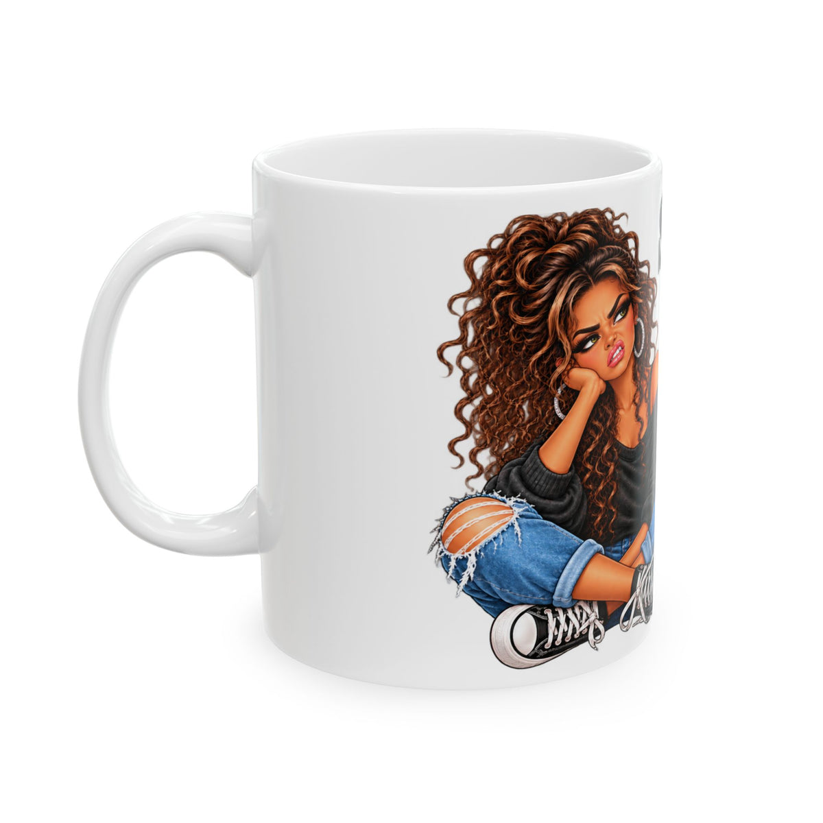 "Some People Meditate, I Sigh, and Swear a Lot" Coffee Cup