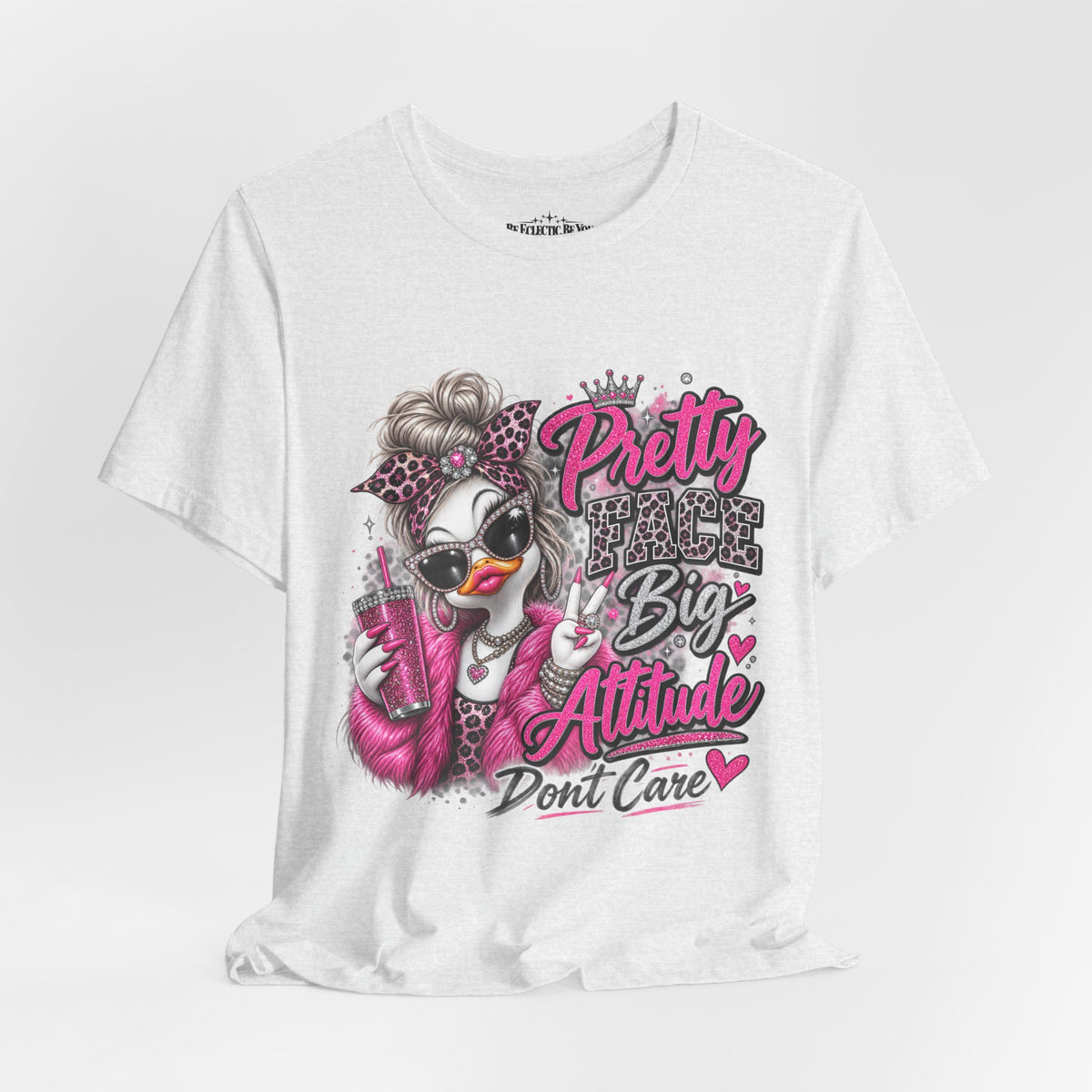 Pretty with a Big Attitude Don’t Care Graphic T-Shirt