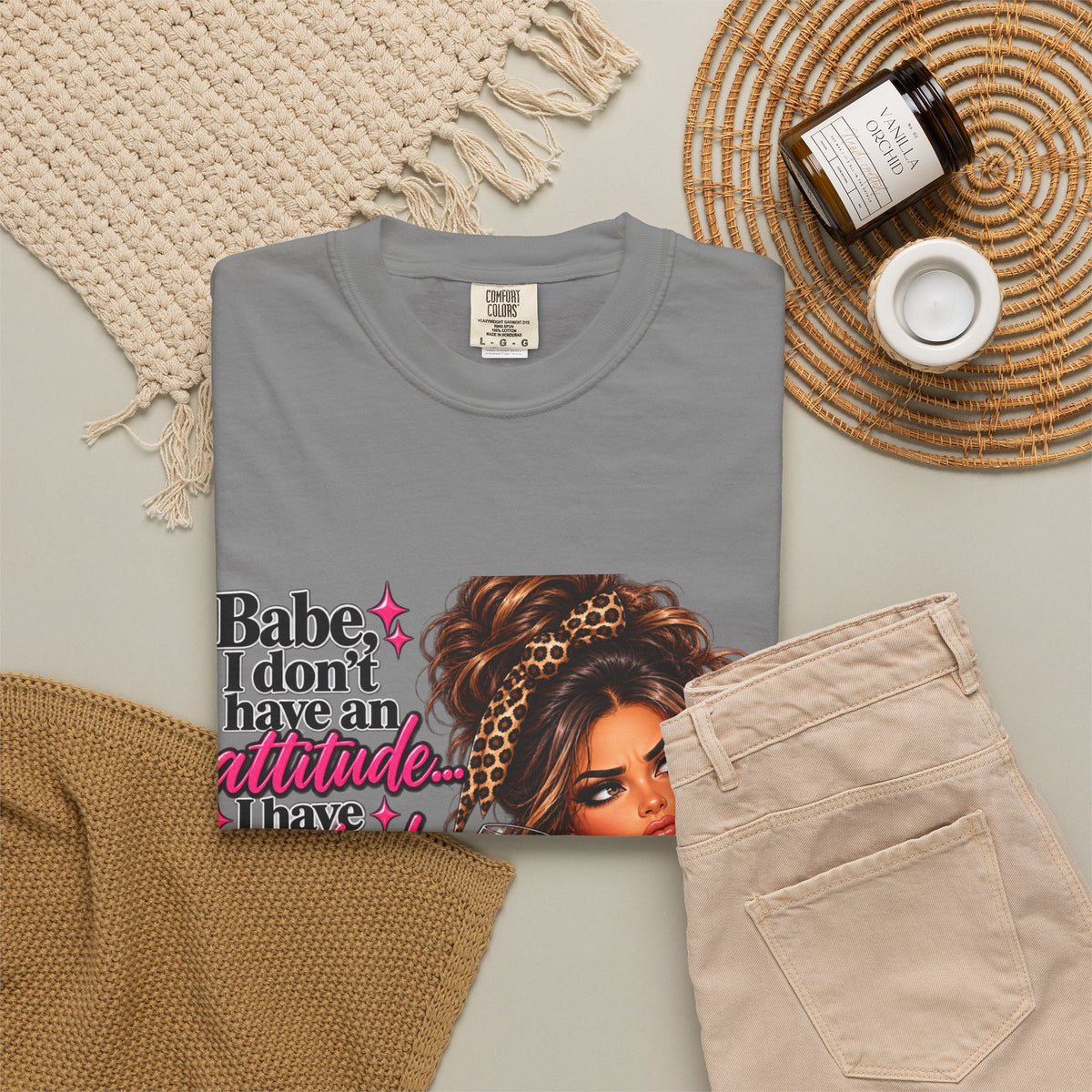 Attitude Diva T‑Shirt — "Babe I don’t have an attitude, I have standards" Graphic Tee