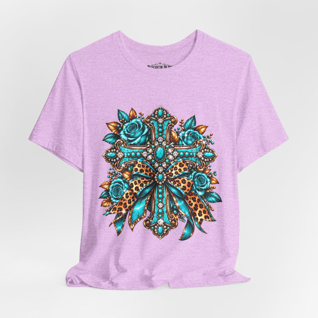 Bohemian Turquoise Floral Paisley T-Shirt
