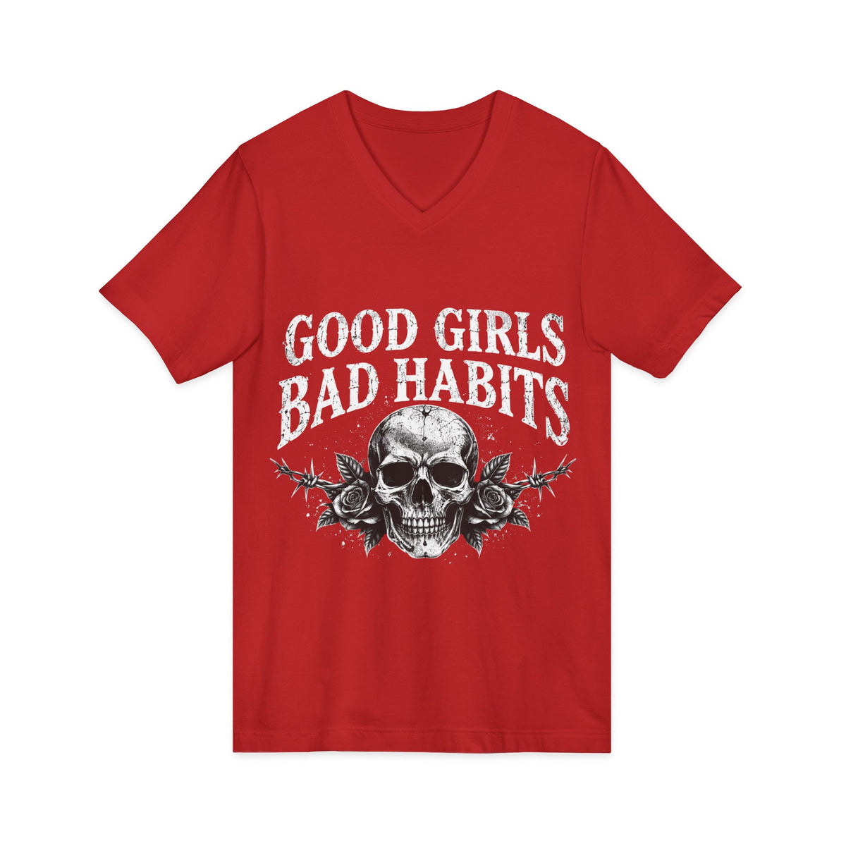 Unisex Jersey Short Sleeve V-Neck Tee