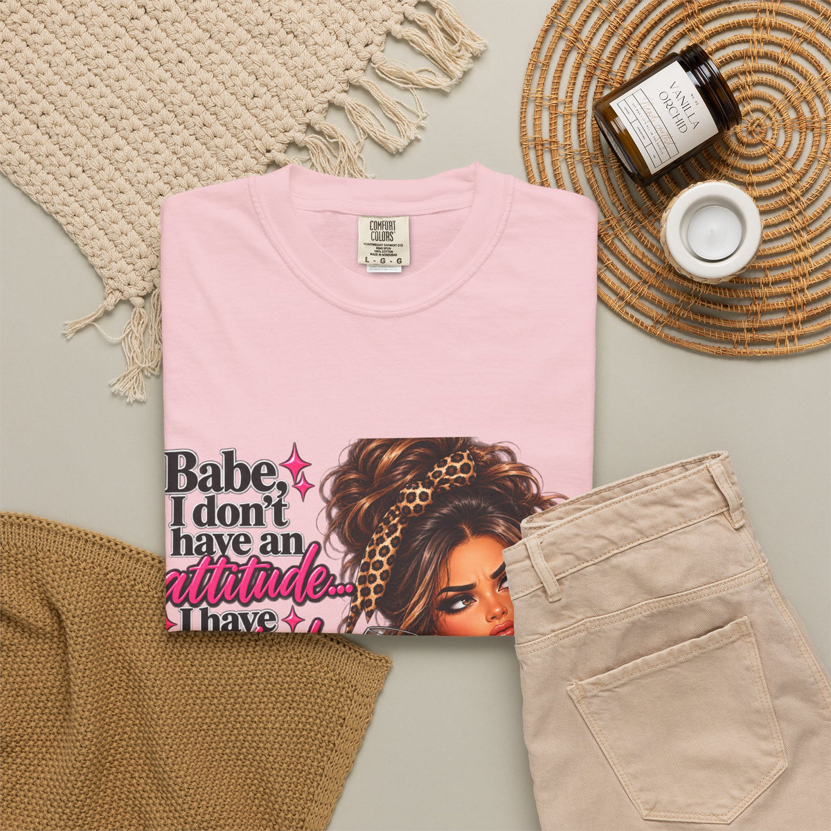 Attitude Diva T‑Shirt — "Babe I don’t have an attitude, I have standards" Graphic Tee