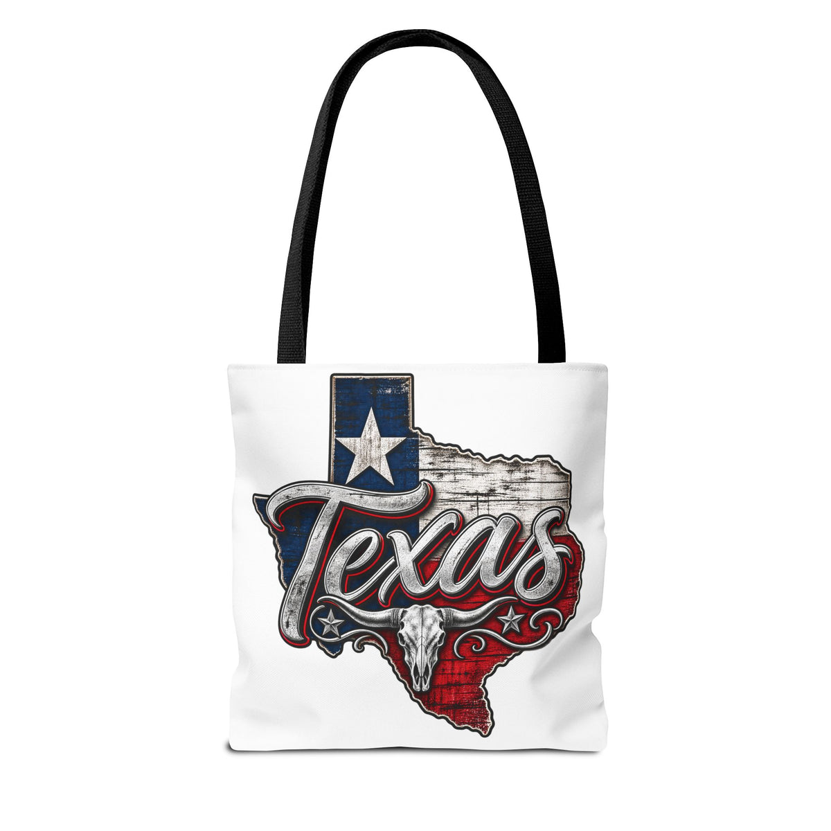 Texas Flag State Outline Tote Bag — Rustic Western 'Texas' Design