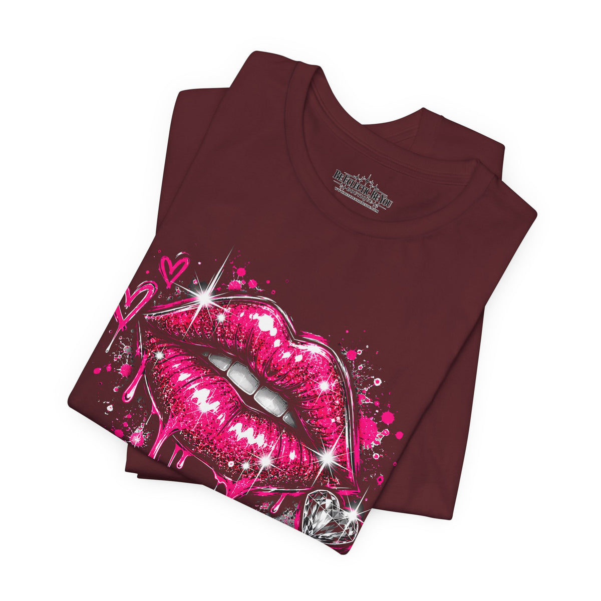 Kiss Lips Graphic Tee Sparkly