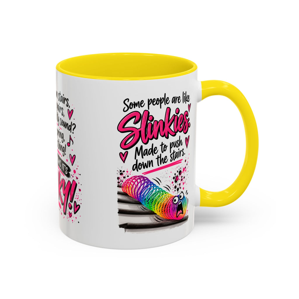 Slinky Coffee Mug — Funny Retro Toy Quote Accent Mug (11/15 oz)